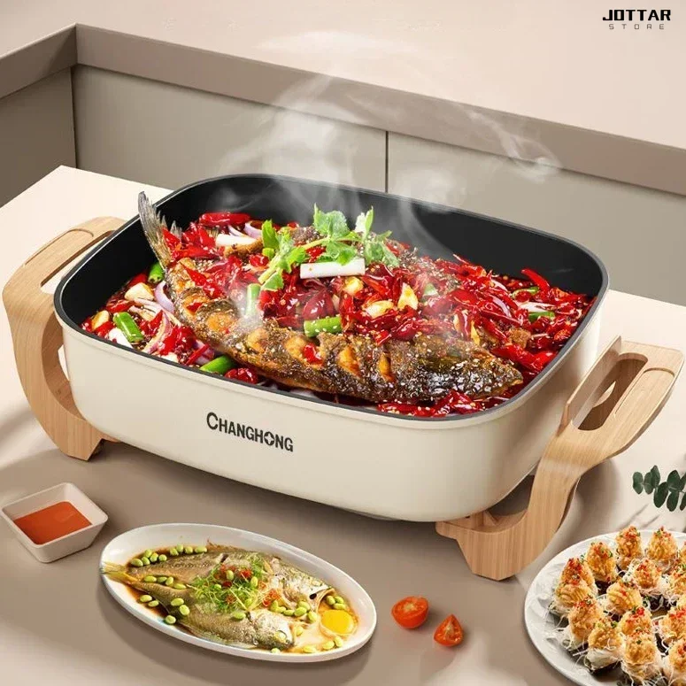 Fondue Set Electric - New electric frying pan. Multifunctional. Electric