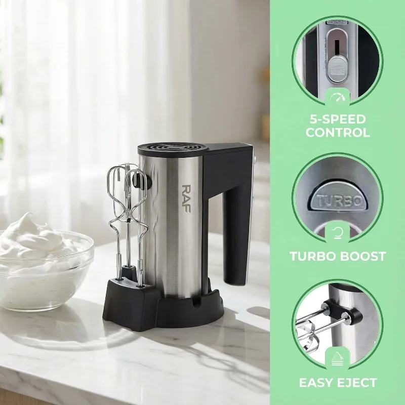 Fondue Set Electric - 220V Household Stainless Steel Egg Beater,
