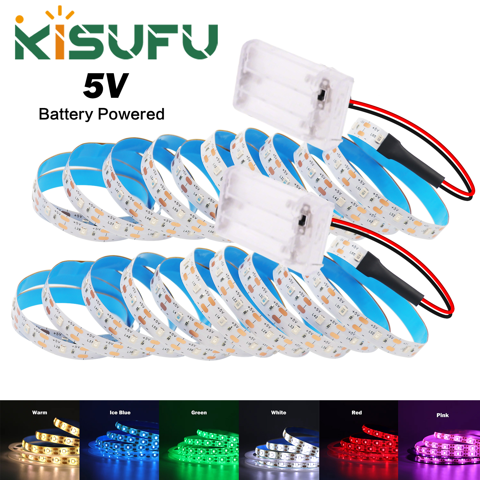 Kitchen Appliances In White - 3AA Battery Power LED Strip Lights