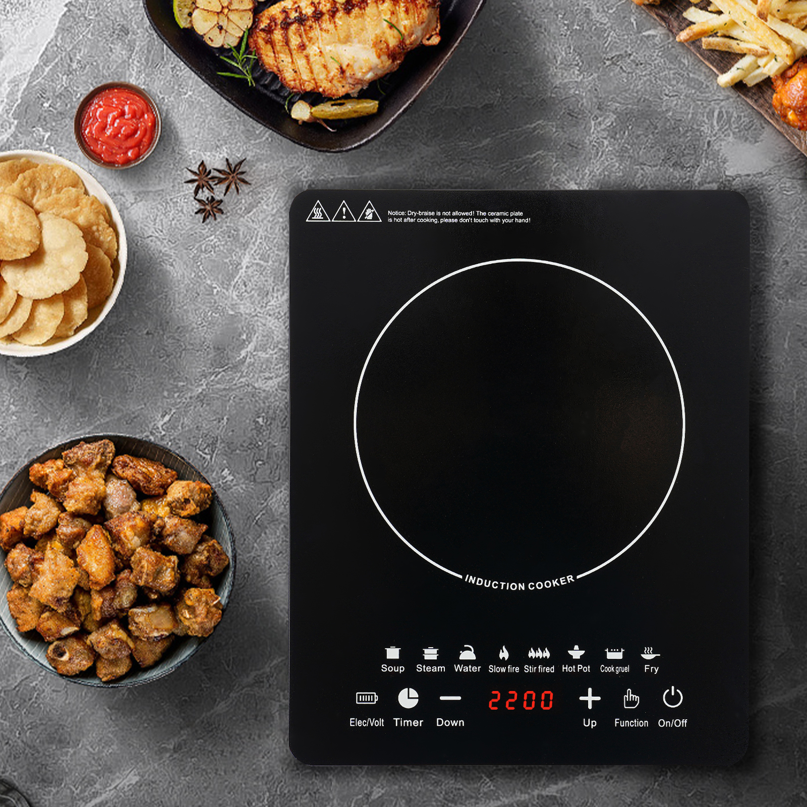 Electric Induction Cooker, Ind - Induction Cooktop Portable review and price