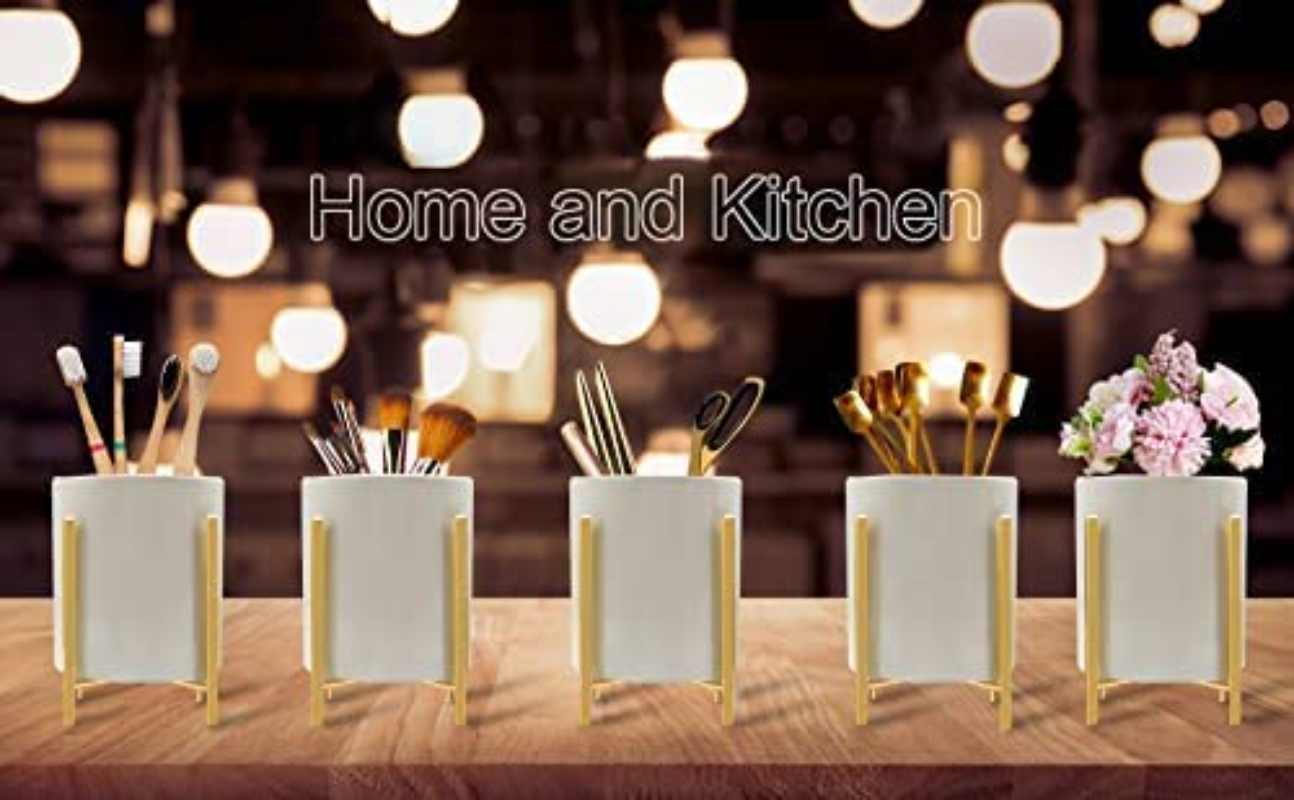 Gold Pencil Cup Sturdy Pencil  - Kitchen Appliances List review and price
