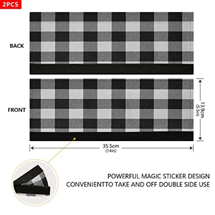 2Pcs White Black Buffalo Plaid - Kitchen Appliances In White review and price