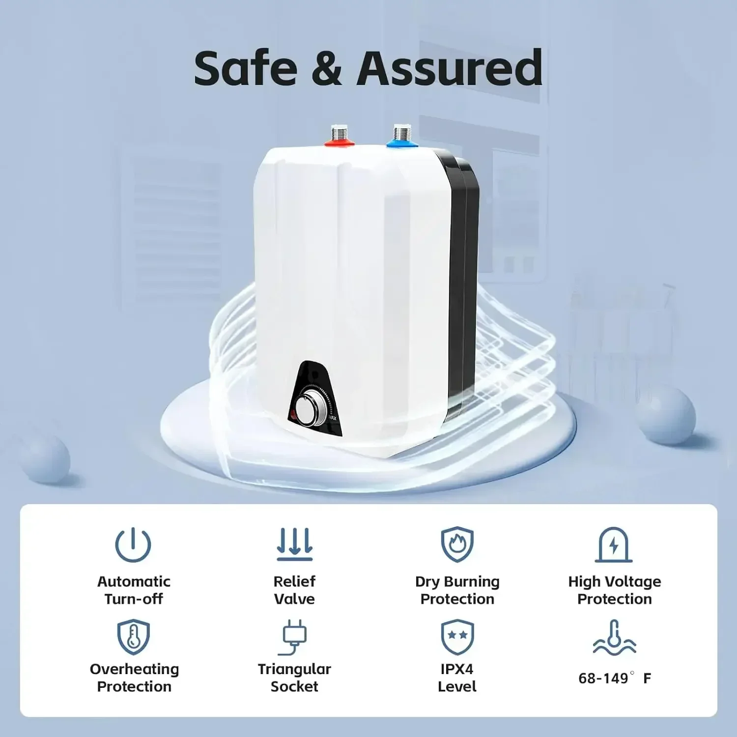 110V 1500W Instant Mini Hot Wa - Kitchen Appliances In White review and price