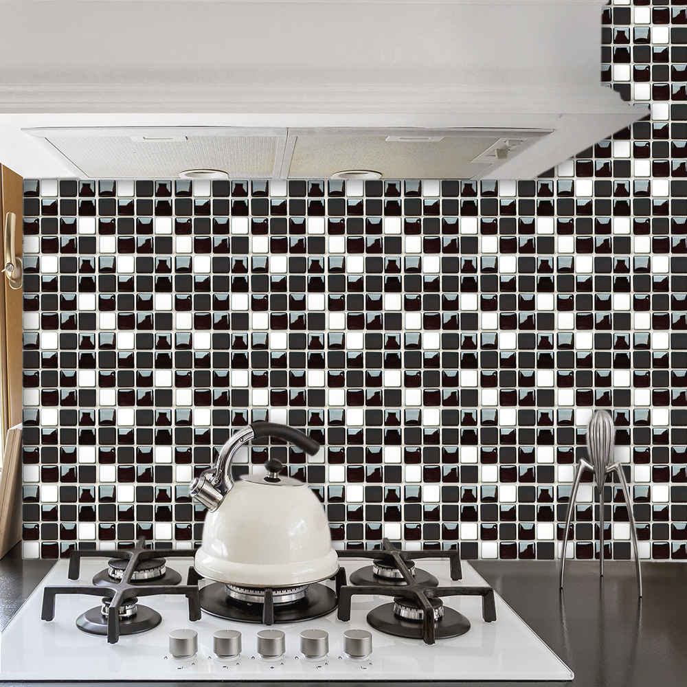 Black & White Marble Mosaic Ti - Kitchen Appliances In White review and price