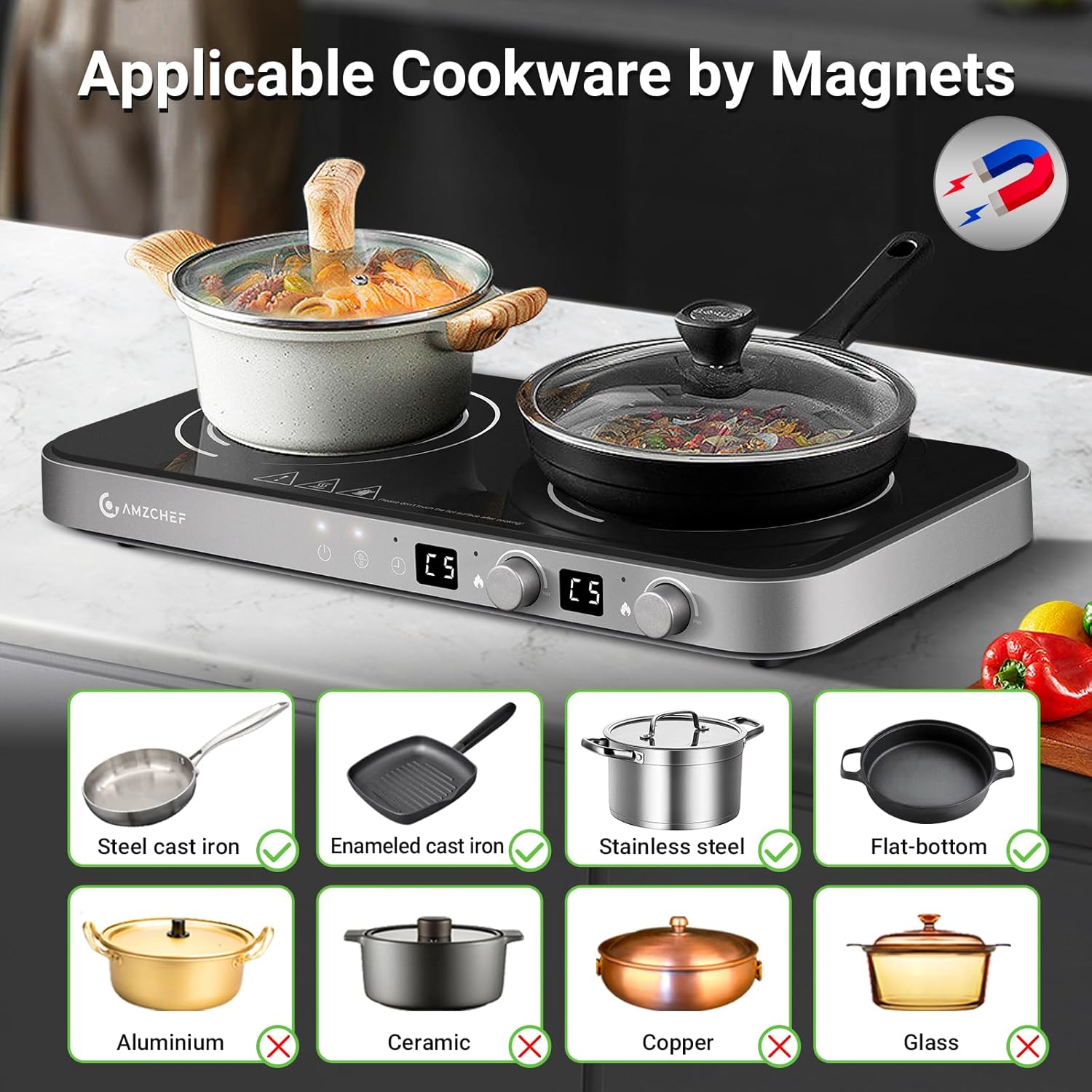 Double Induction Cooktop with  - Induction Cooktop Portable review and price
