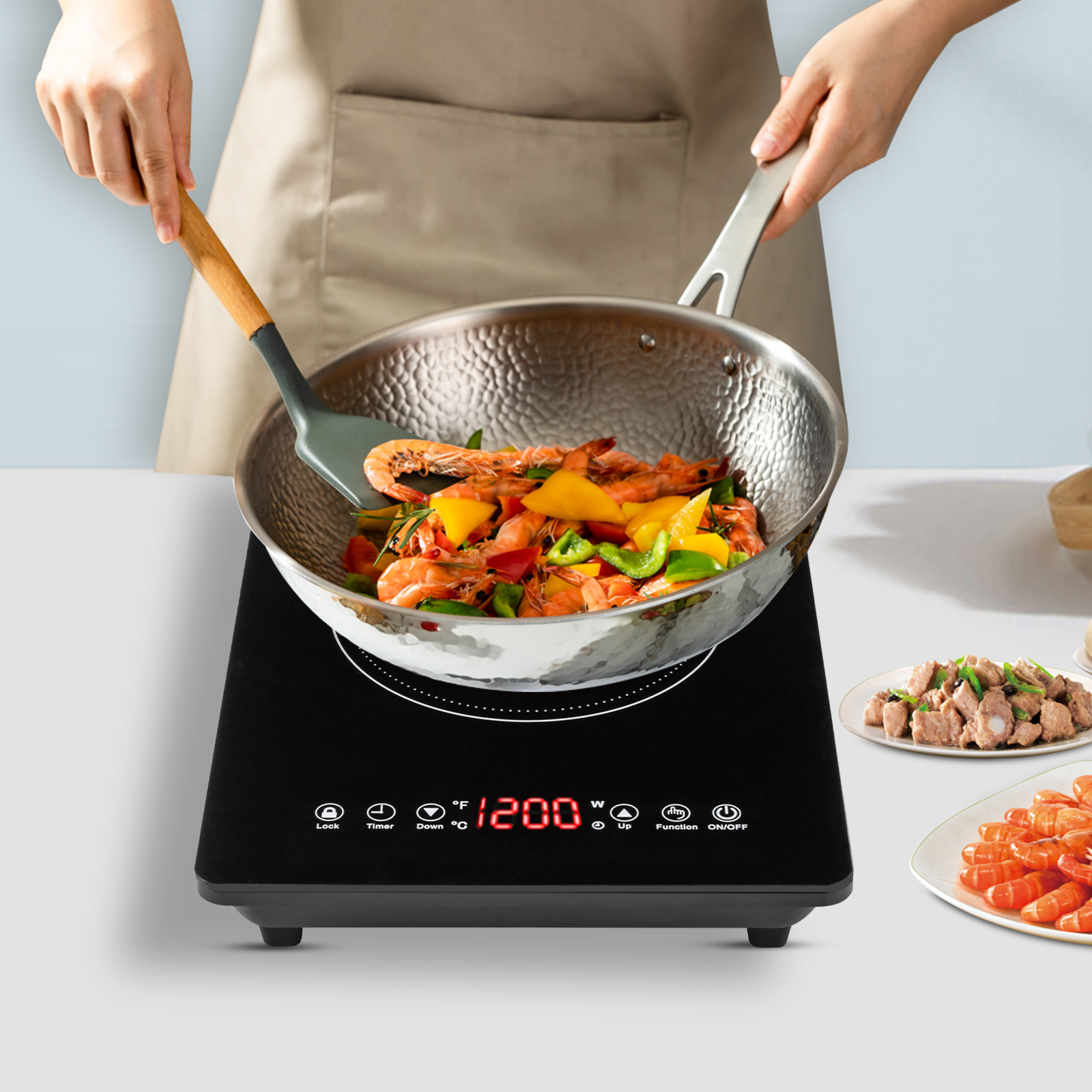 1800W Induction Cooktop Hot Pl - Induction Cooktop Portable review and price