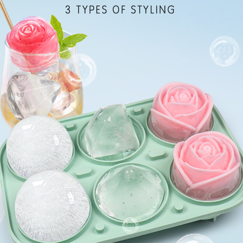 3D Rose Diamond Round Ice Cube - Kitchen Appliances Shelves review and price