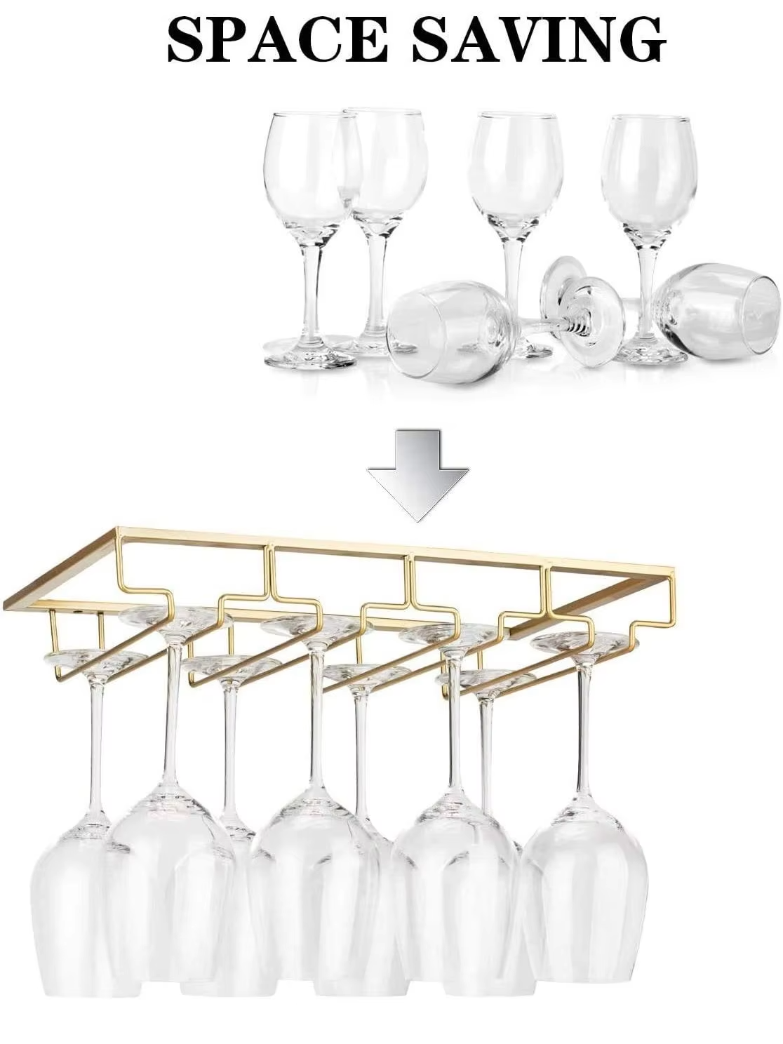 Wine Glass Hanger Rack for Bar - Kitchen Appliances Shelves review and price